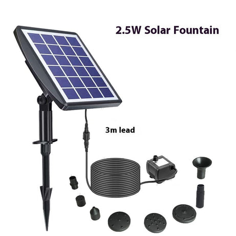 Solar Fountain Oxygen Rockery Water Garden Bird Bathtub Floating