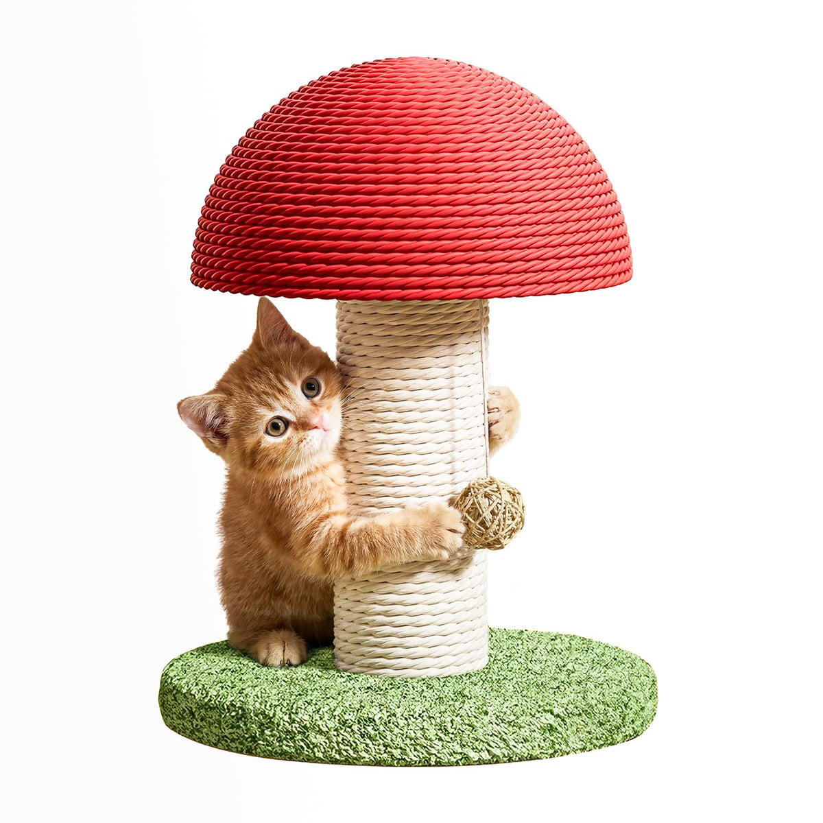 Mushroom Cat Scratching Post 11inch For Kitten Small Cats Mini Tree