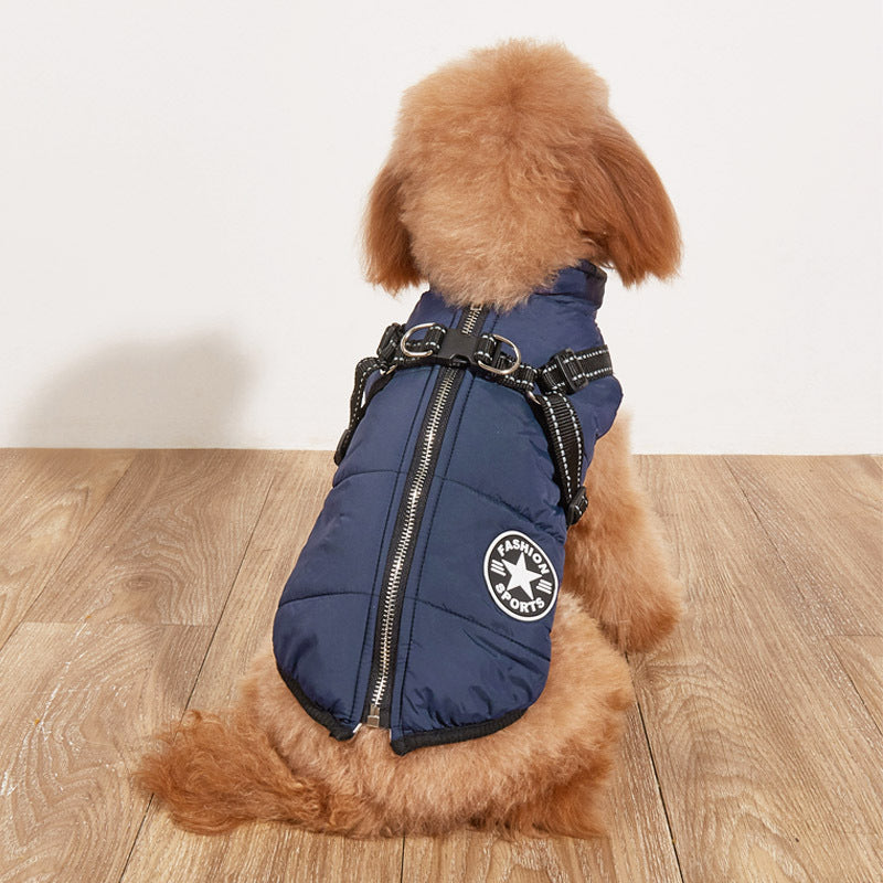 Pet Warm Dog Cotton-padded Clothes Fleece-lined Thickened
