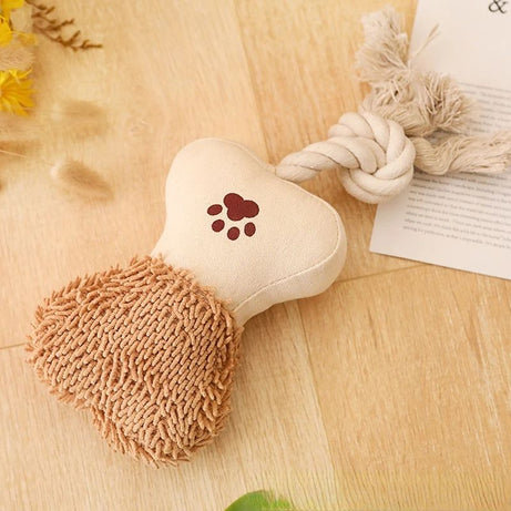 Pet Cotton Rope Toy Dog Sound Canvas Molar Teeth Cleaner