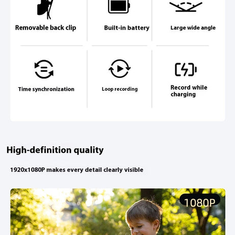 Hd Pet Thumb Camera Outdoor Sports Magnetic Mini