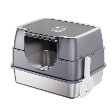 Fully Enclosed Stainless Steel Cat Litter Box White 2025 Top Pick
