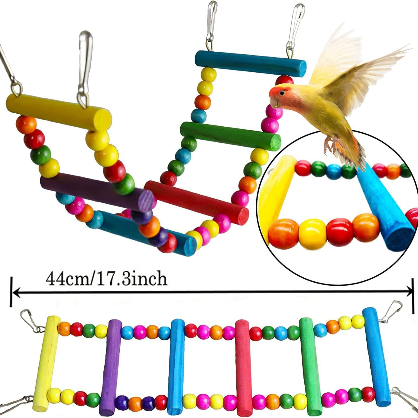 7pcs Parrot Toys Bird Cage Accessories