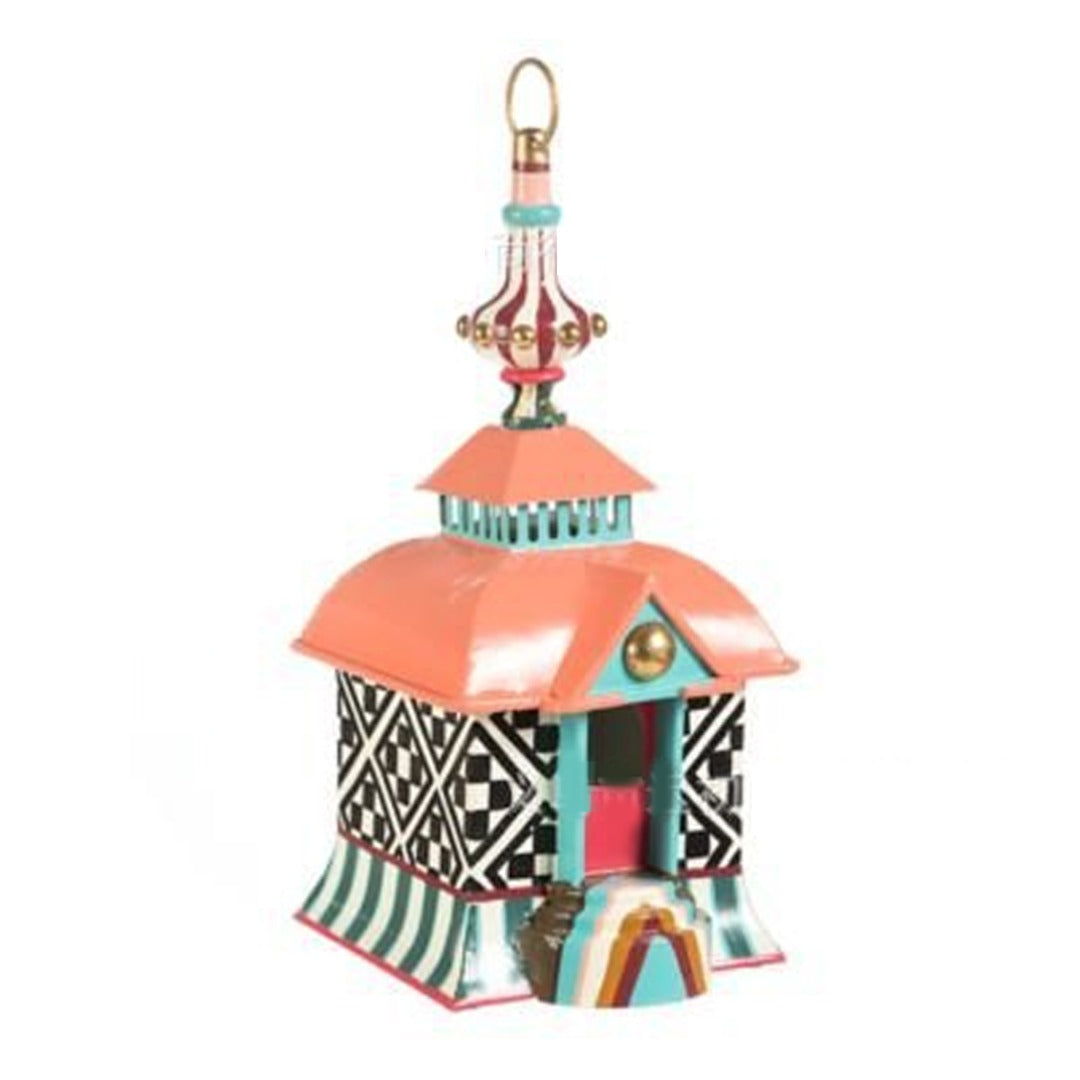 Metal Bird Feeder Creative Pattern Birdhouse Hanging Decor Garden