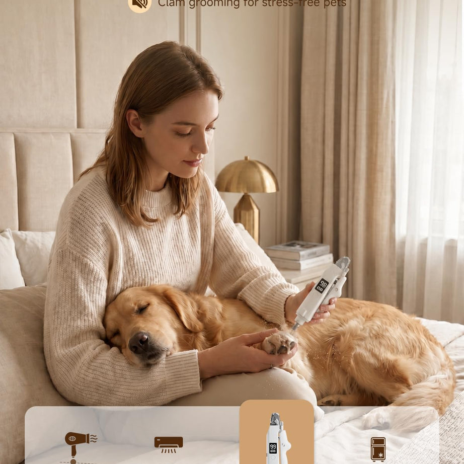 Dog Nail Clippers With Light 2-in-1 Clipper Grinder Trimmer