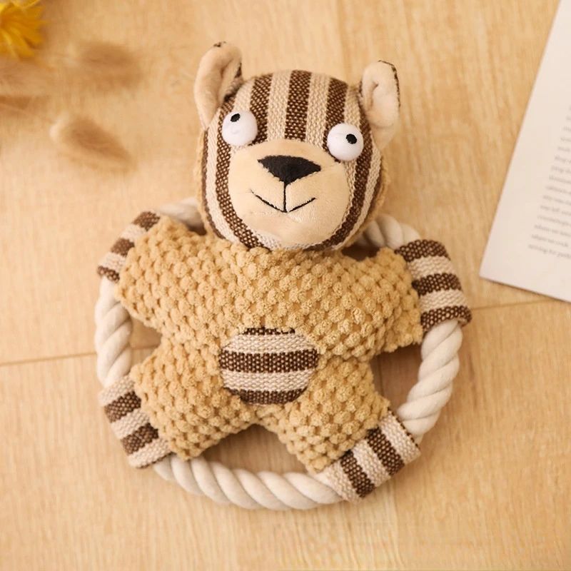 Pet Cotton Rope Toy Dog Sound Canvas Molar Teeth Cleaner
