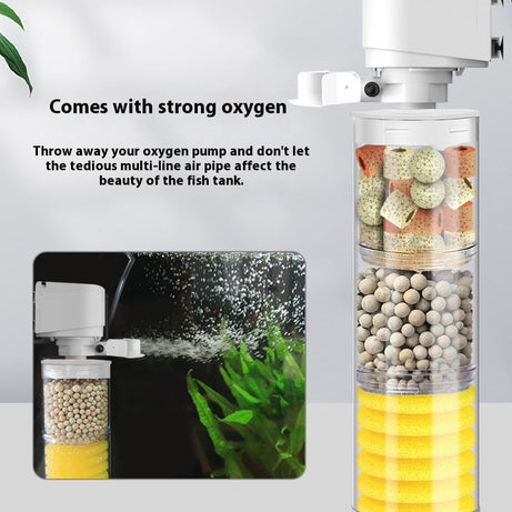 Fish Tank Built-in Filter Suction Wall-mounted Urinal