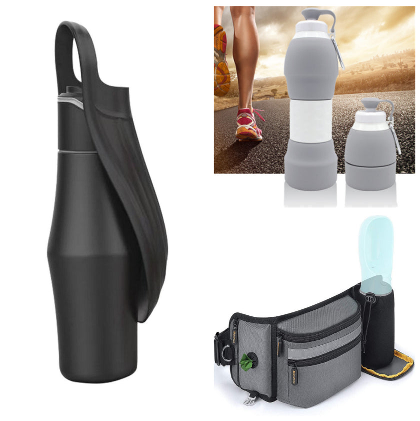 New Portable Pet Dog Water Bottle Soft Silicone Leaf Design