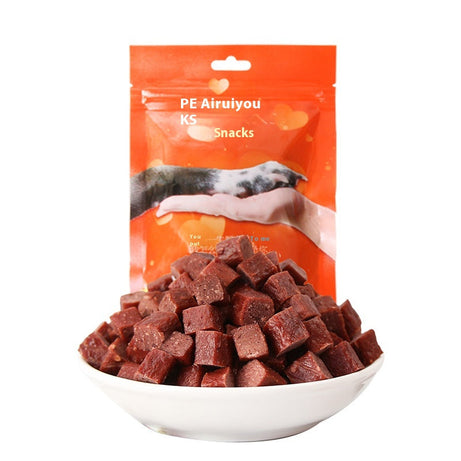 Dog Snacks Dried Beef Cubes Pet Chicken Grain Training