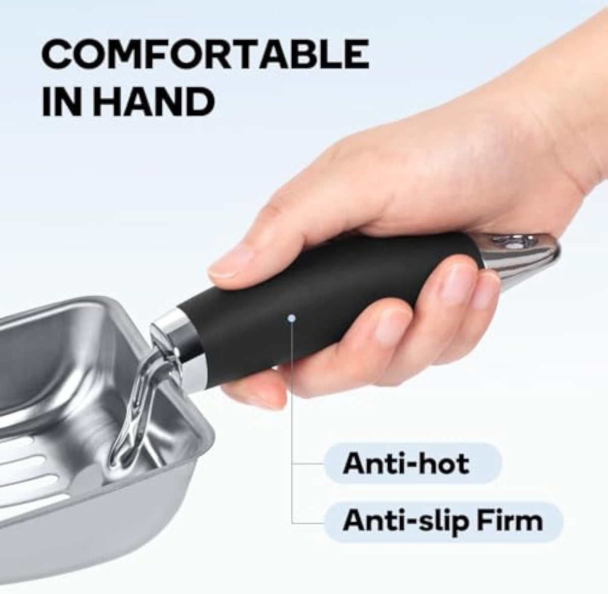 Cat Litter Scoop Kitty Metal Scooper Stainless Steel Sifter Heavy