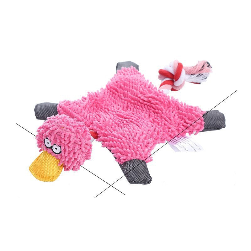 Pet Toy Donkey Shape Corduroy Chew For Dogs Puppy Squeaker Squeaky