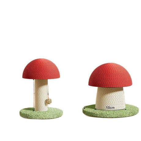 Red Mushroom Cat Scratching Post Toy