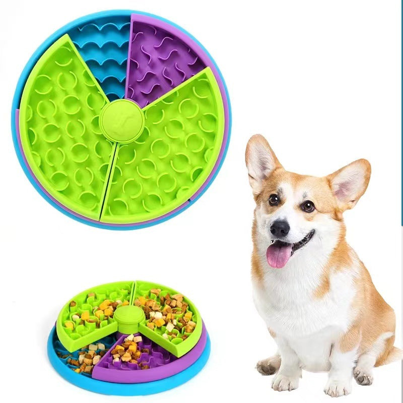 Slow Food Bowl Anti Choking Cat Dog Basin Puzzle Feeder Healthy Pet
