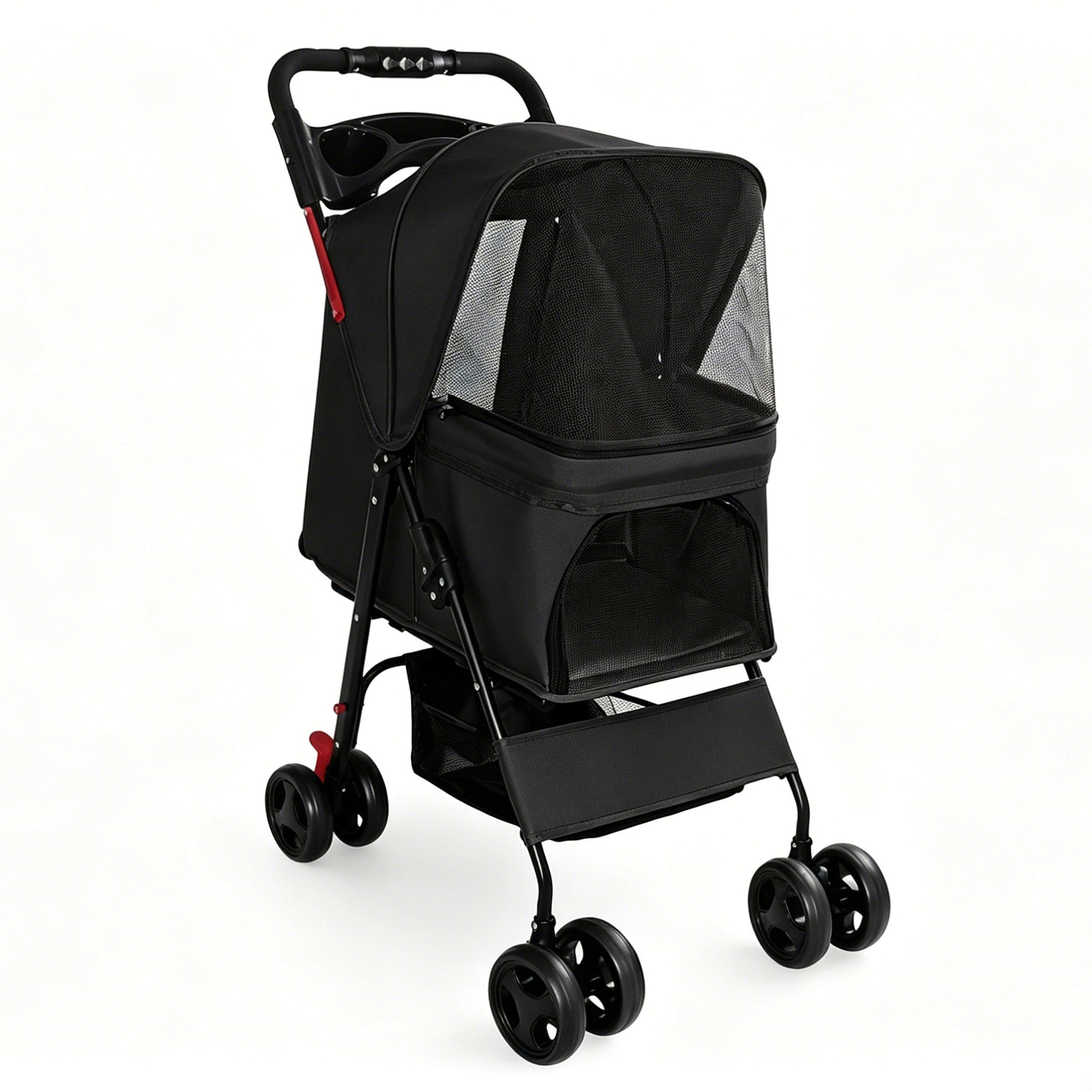 Foldable Pet Stroller For Small Dogs And Cats Under 28 Lbs