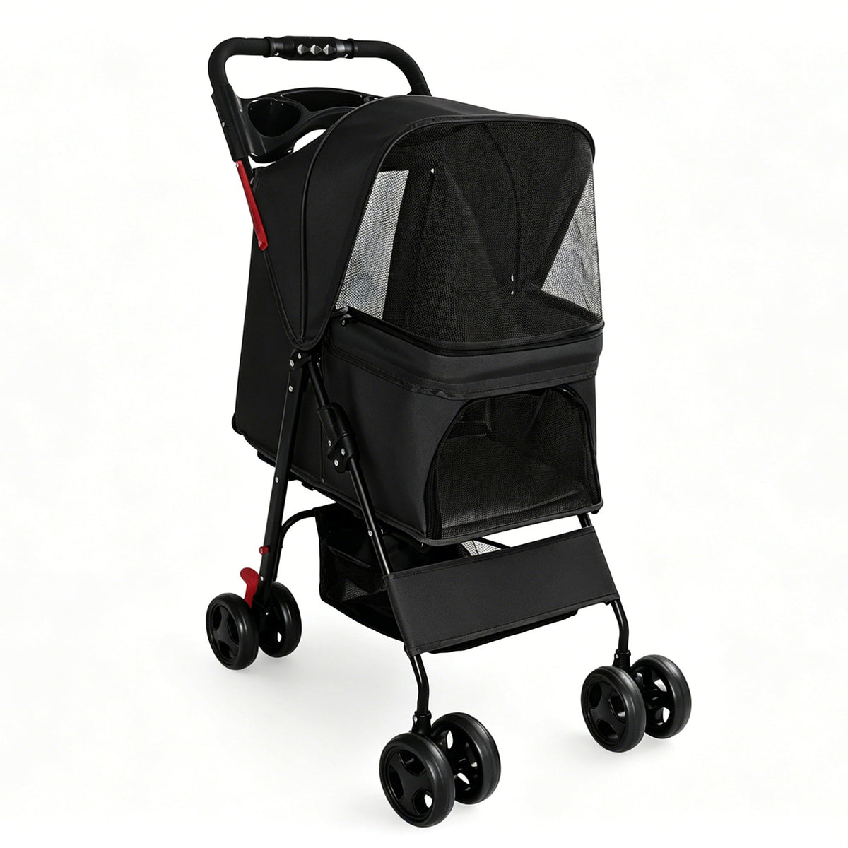 Foldable Pet Stroller For Small Dogs And Cats Under 28 Lbs