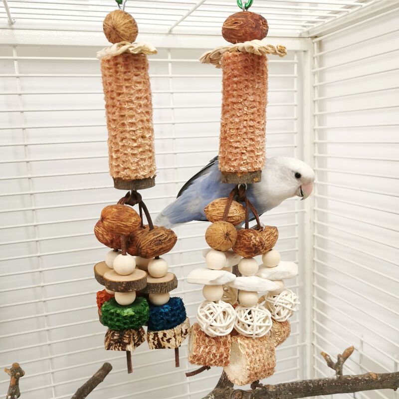 Peony Parrot Bite Cuttlebone Carambola Corncob Vine Bal String Toy