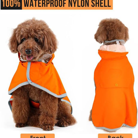 Dog Raincoat Waterproof Soft Breathable Rain Jacket For Small