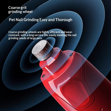 Pet Nail Grinder With Light 6-speed Dust-proof And Quiet Dog Clipper