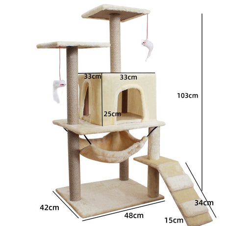 Cat Climbing Frame Scratching Post Sword Tree Toy