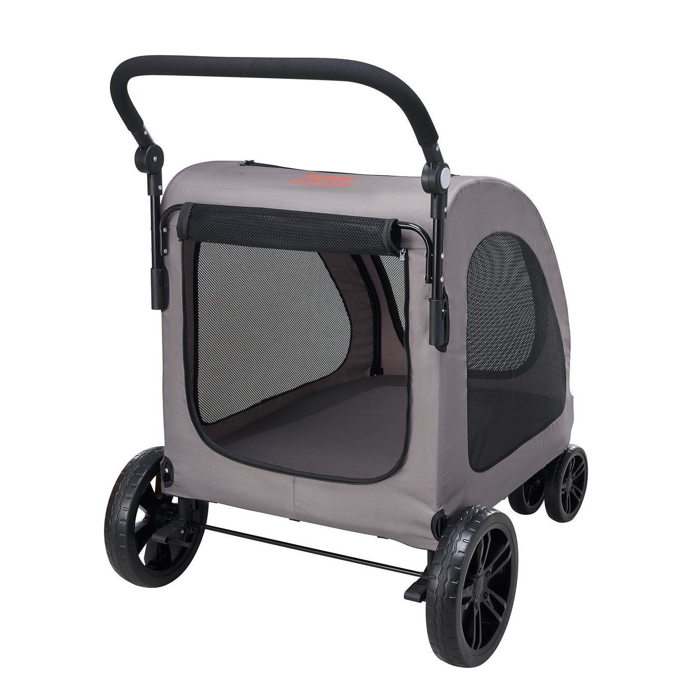 Pet Stroller 4-wheels Dog Carrier 160lbs Weight Capacity Portable