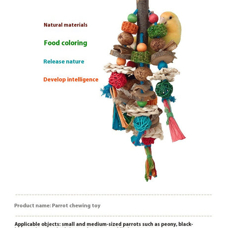 Parrot Toy Bird Decompression Relieving Stuffy Natural Material