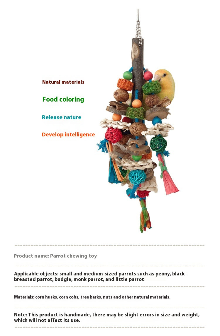 Parrot Toy Bird Decompression Relieving Stuffy Natural Material