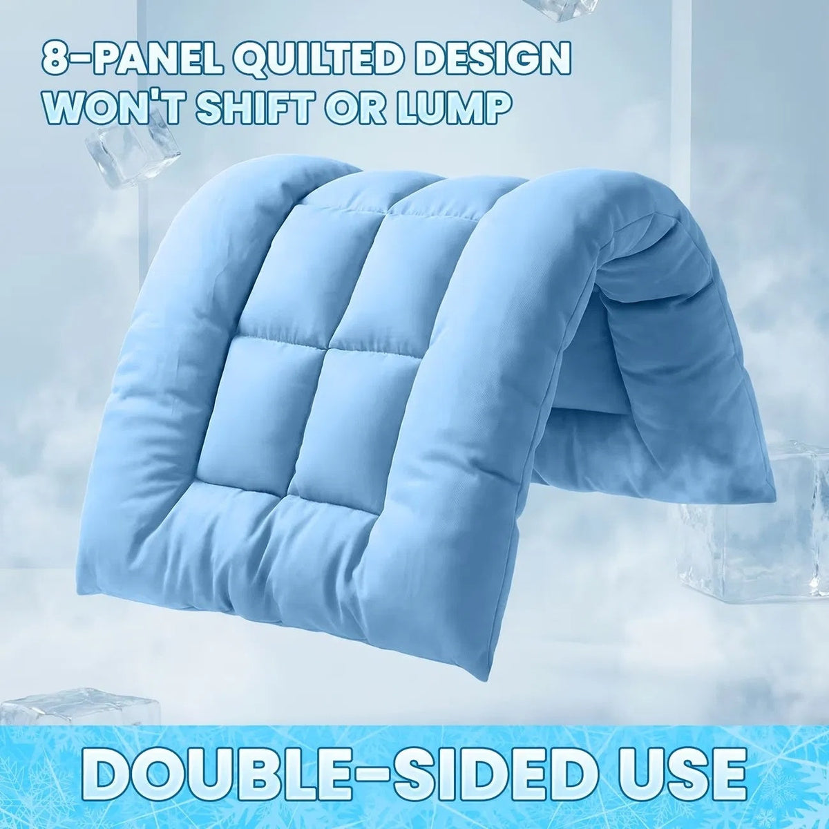 Extra-large Cooling Dog Sofa Bed Ultra-soft Plush Pet Mat With 8