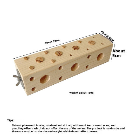 Parrot Educational Toy For Gnawing Wood