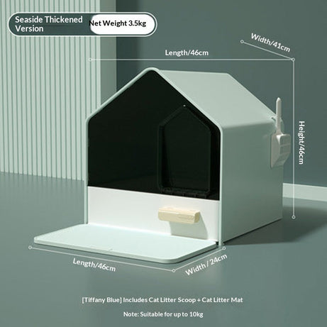Drawer-style Fully Enclosed Cat Litter Box