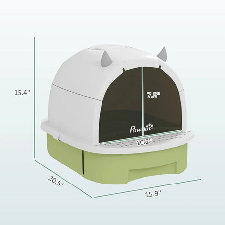 Covered Cat Litter Box With Lid Scoop Deodorizing Bags For Odor