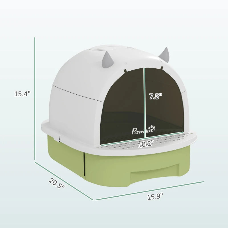 Covered Cat Litter Box With Lid Scoop Deodorizing Bags For Odor