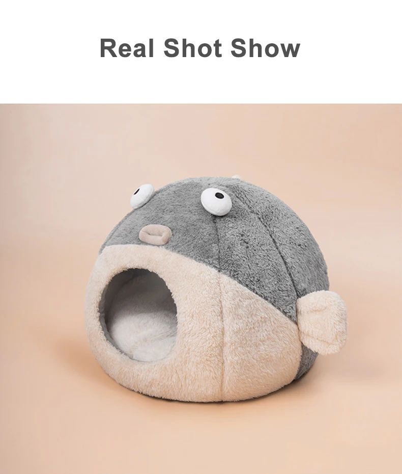 Cute Animal Cat Accessory Furniture Balloonfish-shaped Pet Mats