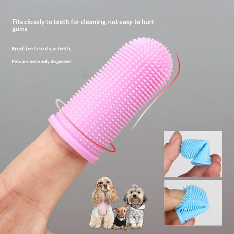 360-degree Pet Toothbrush Rubber Finger Cap