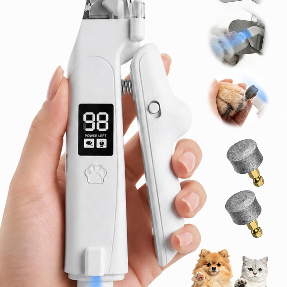 Dog Nail Clippers With Light 2-in-1 Clipper Grinder Trimmer
