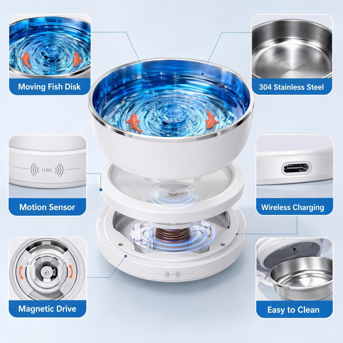 New 304 Stainless Steel Smart Pet Water Fountain