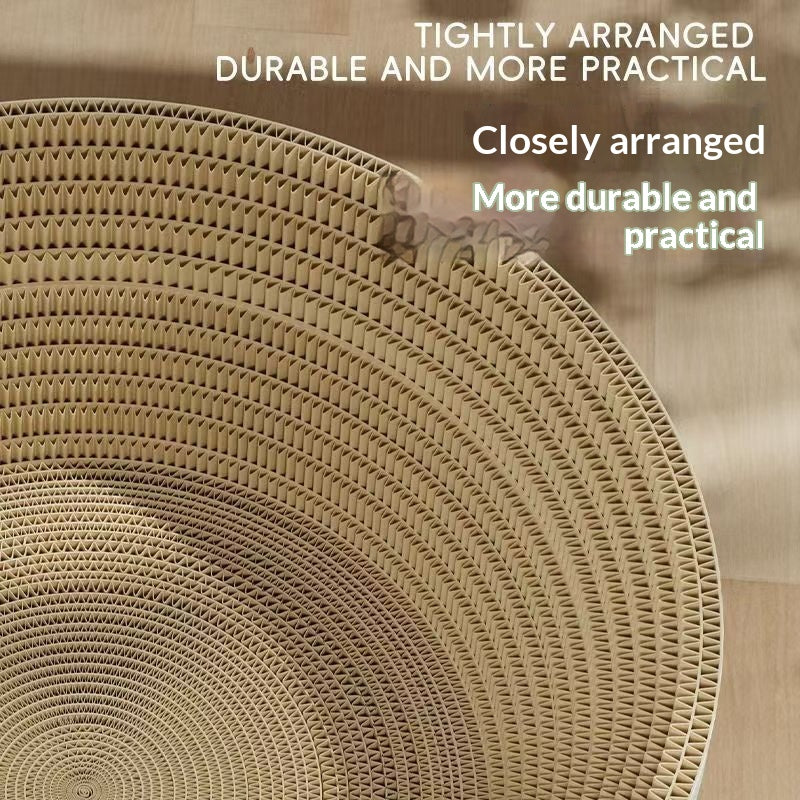 Oval-shaped Cat Scratching Post With A Deep Corrugated Paper Basin