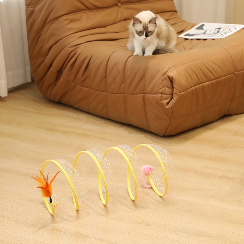 Cat Pets Toys Mouse Shape Balls Foldable Kitten Play Tunnel Funny