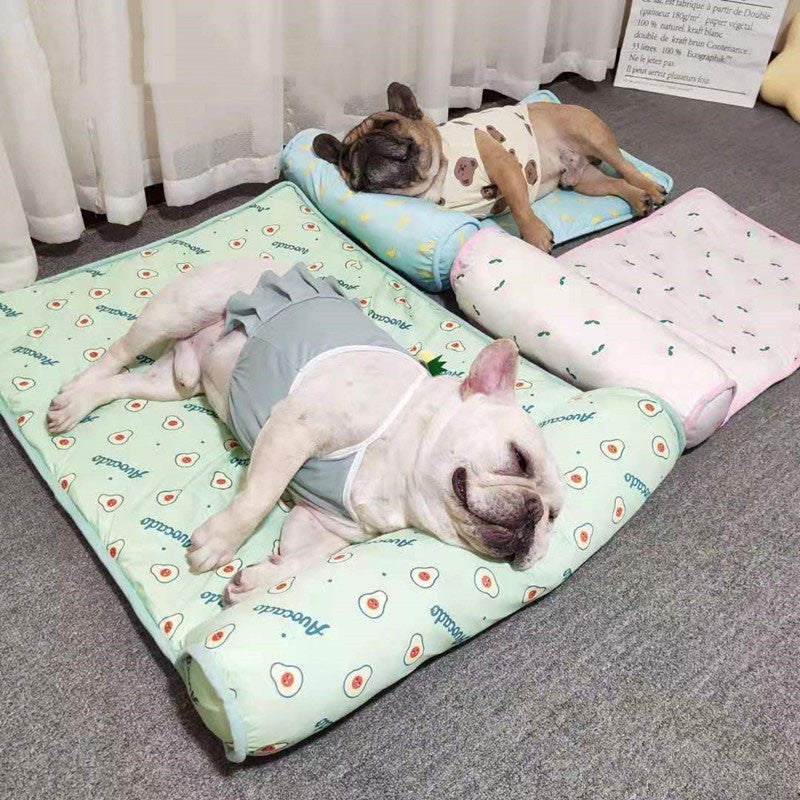 Cool Dog Mat Summer Pet Blanket Cooling Breathable Cat Bed Outdoor