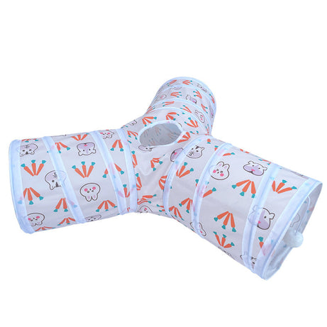 Rabbit Cat Tunnel Suede Three Channel Foldable Pet Supplies