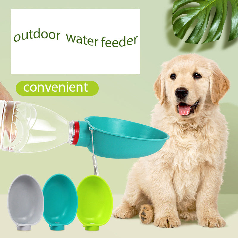 Portable Dog Drinking Bowl Outdoor Water Feeding Pet Outside Cup