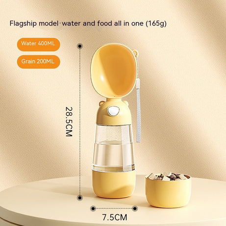 Portable Dog Water Bottle Food And Container For Pet Pets Feeder