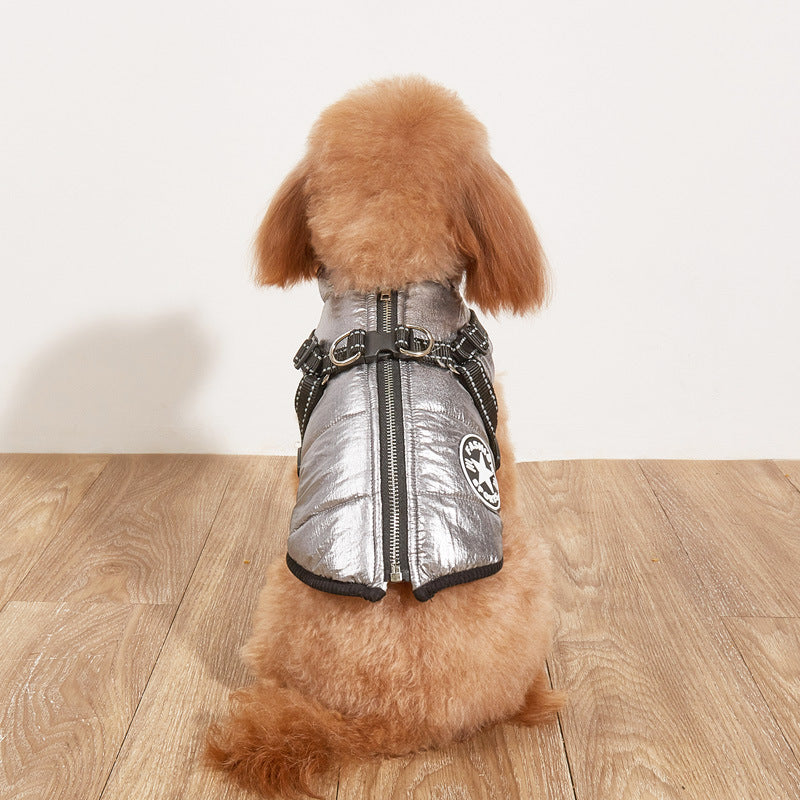 Pet Warm Dog Cotton-padded Clothes Fleece-lined Thickened