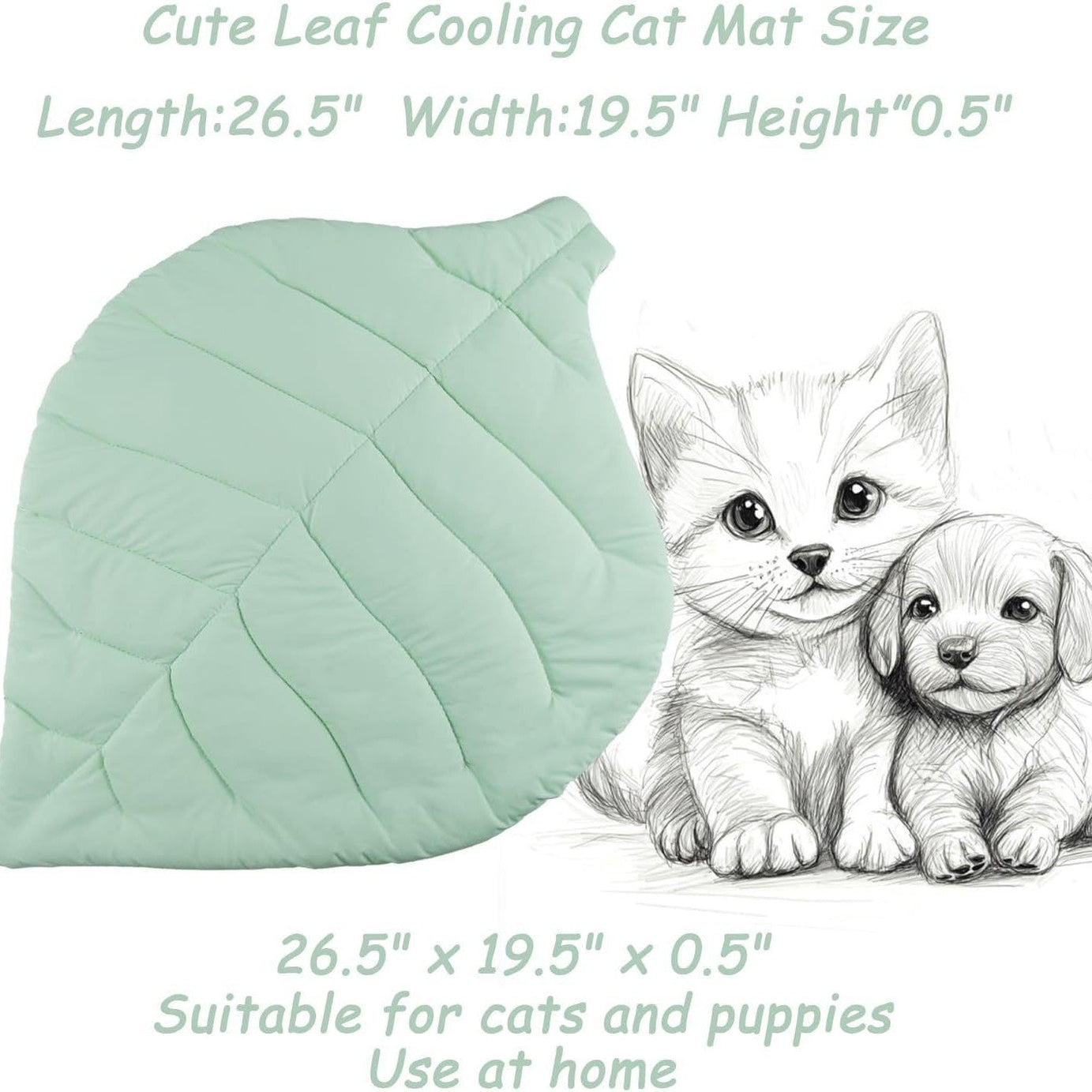 Cat Cooling Mat Leaf Bed Comfortable Soft Fabric Breathable Cozy
