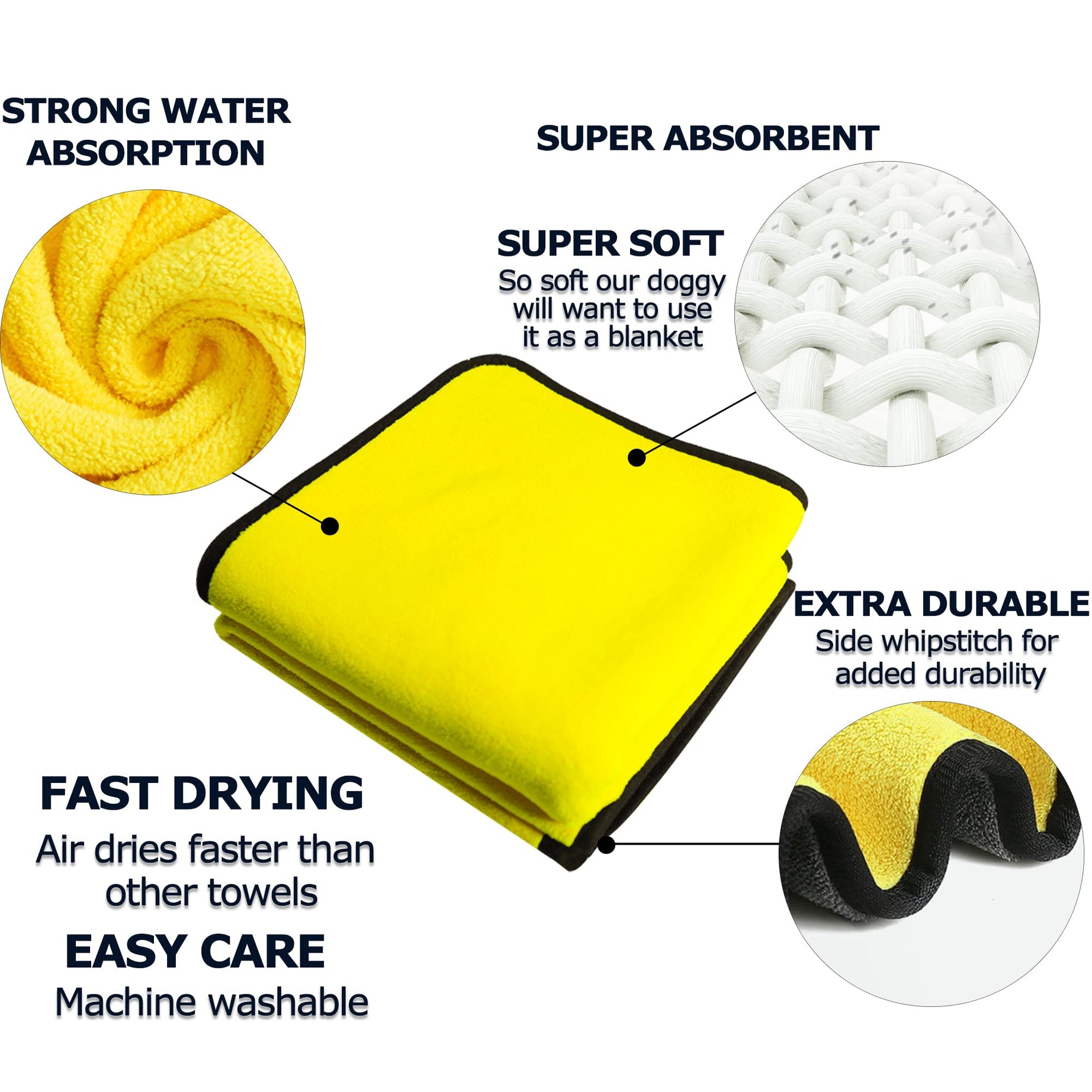 Dog Towels For Drying Dogs Towel Bath Quick-drying Pet And Cat Soft