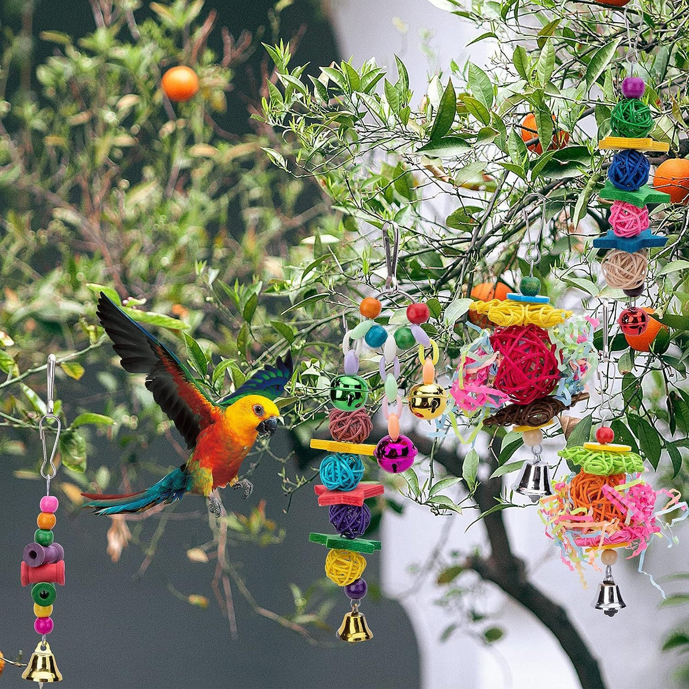 Parrot Toy Birdcage Swing Perch Rod