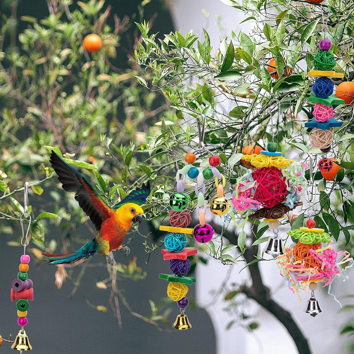 Parrot Toy Birdcage Swing Perch Rod