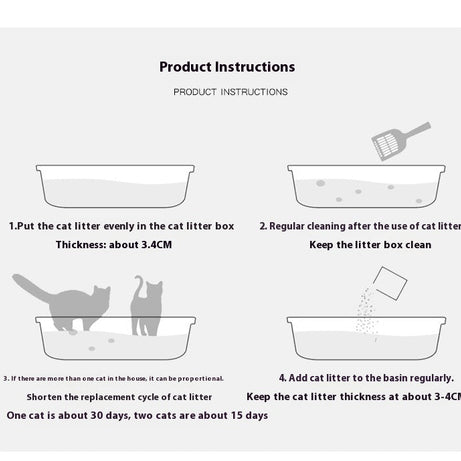 Alloy Litter Box Easy To Clean Widen And Thicken Leak-proof Sand