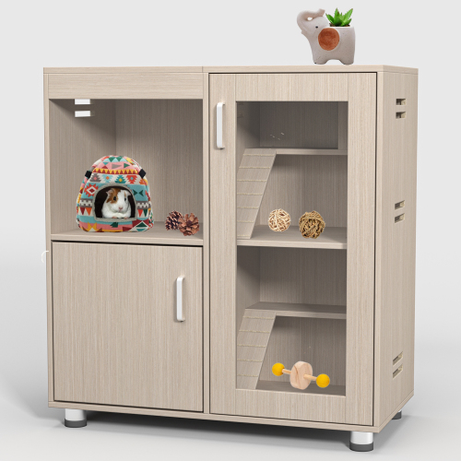 Guinea Pig Cage 4 Tiers Hamster Wooden With Lockers