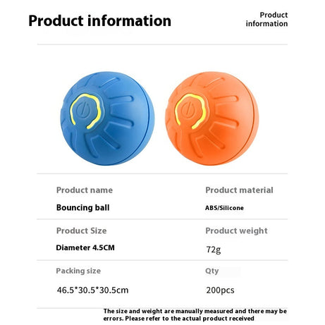 Smart Dog Toy Ball Electronic Interactive Pet Moving USB Automatic