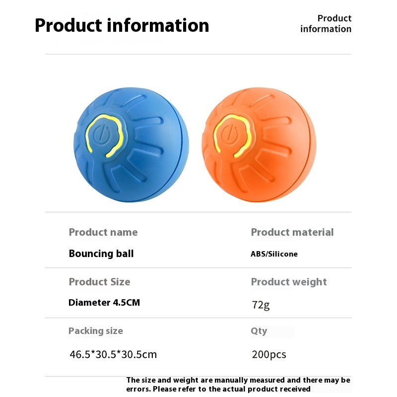 Smart Dog Toy Ball Electronic Interactive Pet Moving USB Automatic